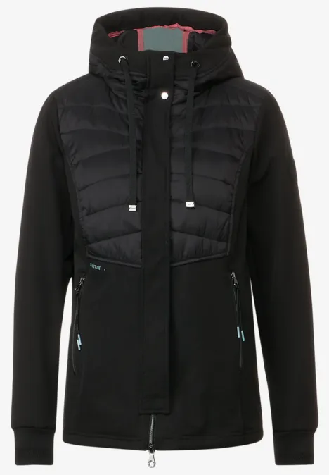 Jacke im Materialmix Black Jacke im Materialmix Black