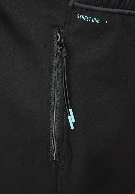 Jacke im Materialmix Black Jacke im Materialmix Black