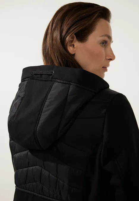 Jacke im Materialmix Black Jacke im Materialmix Black