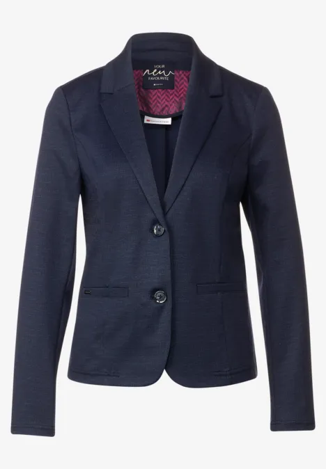 Blazer in Melangeoptik deep blue