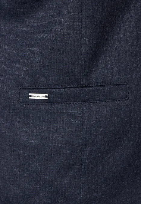 Blazer in Melangeoptik deep blue