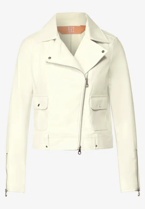 Coole Bikerjacke snow cream