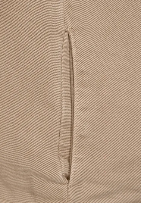 Kort jeansjasje sand soft washed