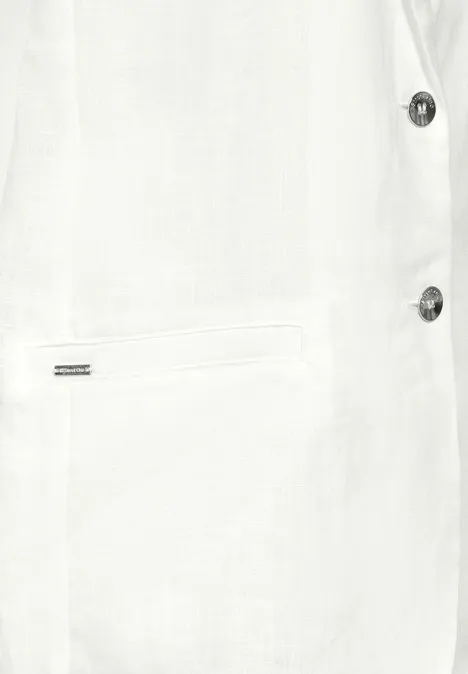 Long Leinenblazer off white