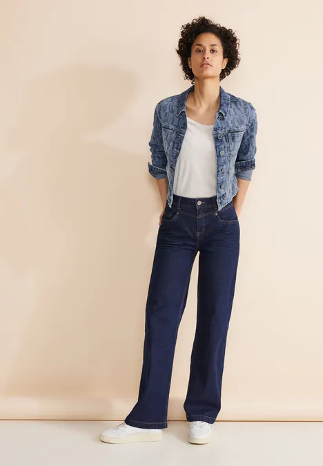 Lasercut jeansjasje laser indigo wash