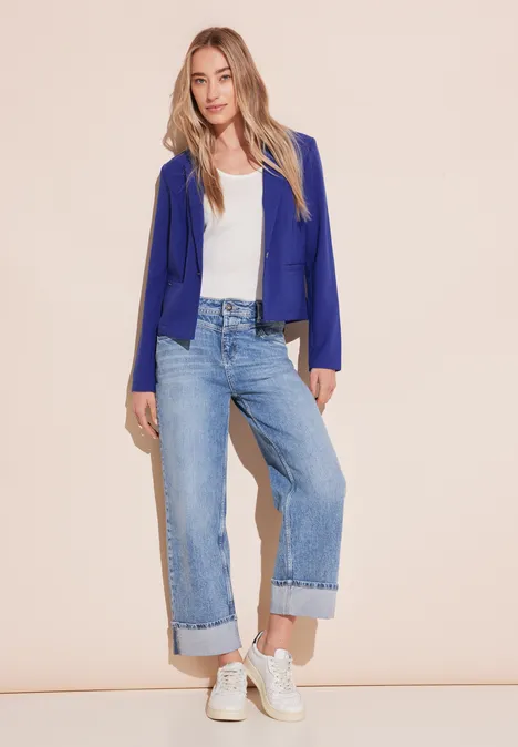Kurzer Struktur Blazer intense royal blue