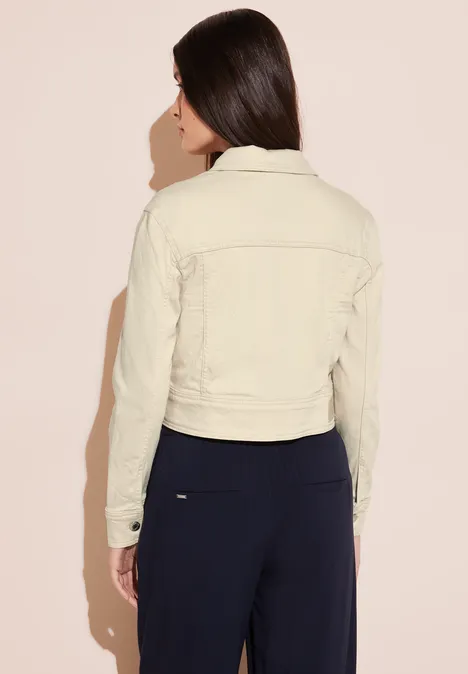 Kurze Jeansjacke ecru