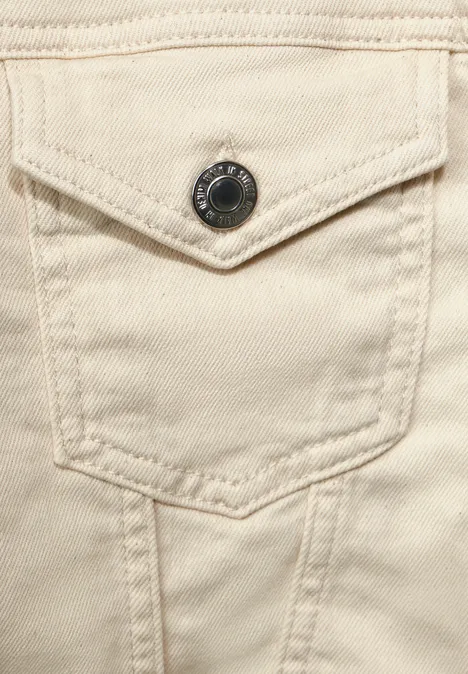 Kurze Jeansjacke ecru