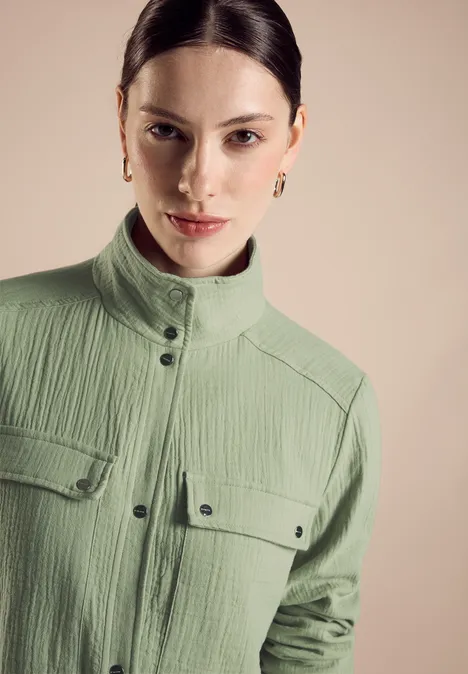 Musselin Jacke soft moss green