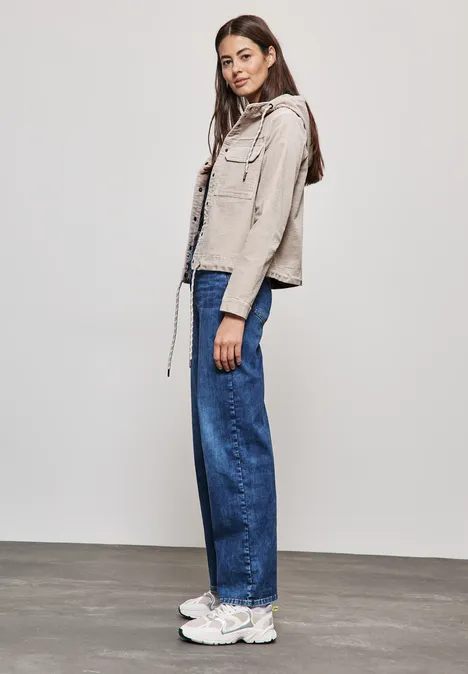 Cordjacke stone beige
