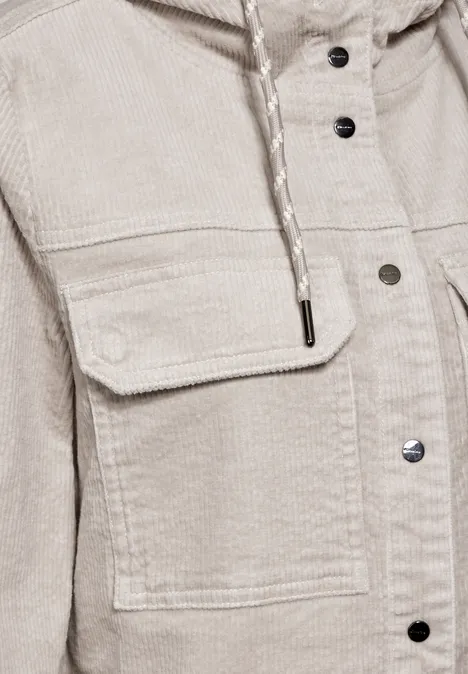 Cordjacke stone beige