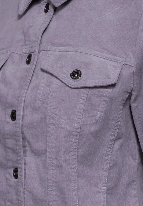 Kurze Cordjacke wisteria purple