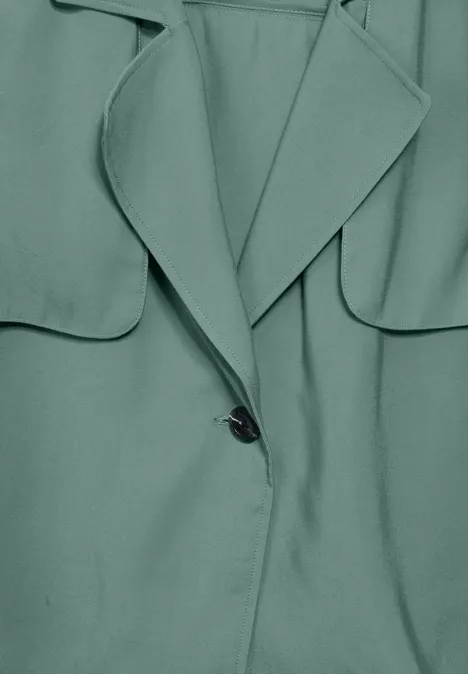 Kurzer Trenchcoat seafoam green