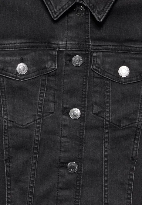Jeansjacke im Washed-Look black washed