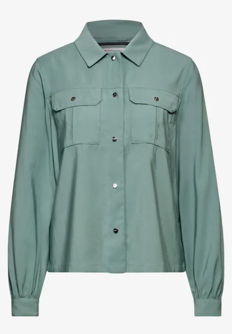 Blouson mit Brusttaschen seafoam green