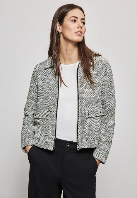 Bouclé Jacke Black