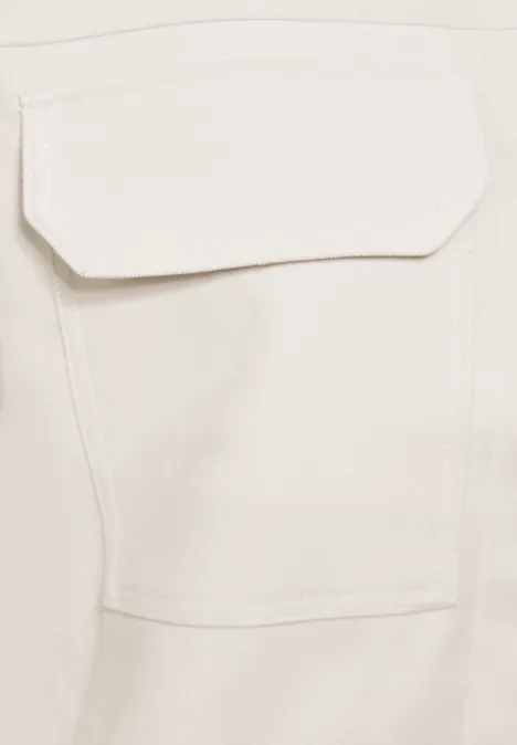 Kurze Jacke mit Kapuze smooth sand beige