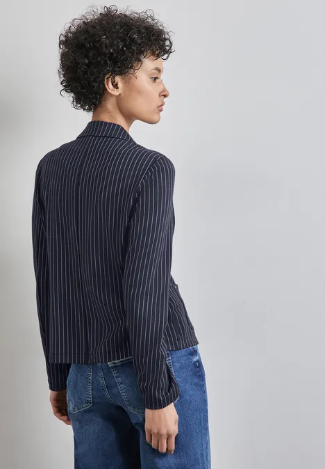 Nadelstreifen-Blazer deep blue