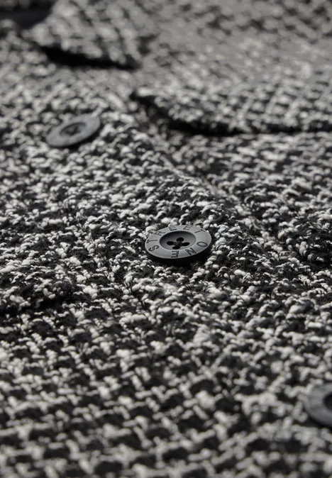 Kurze Bouclé Jacke Black