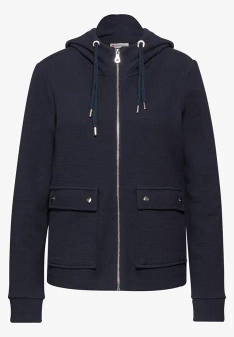 Hoodie-Jacke night sky blue