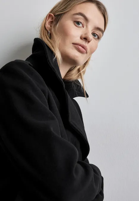 Kurzer Trenchcoat Black