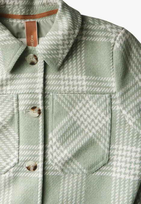 Karierte Jacke light mint green