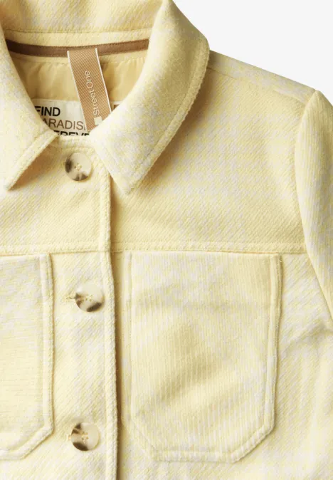 Karierte Jacke vanilla yellow