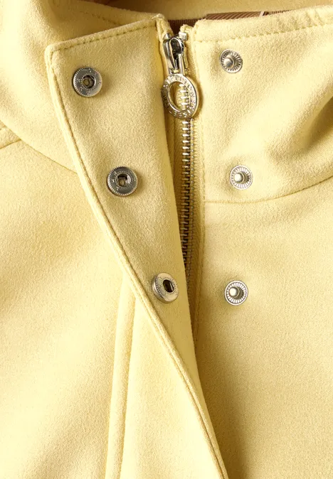 Kurze Velours-Jacke vanilla yellow