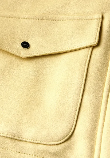 Kurze Velours-Jacke vanilla yellow
