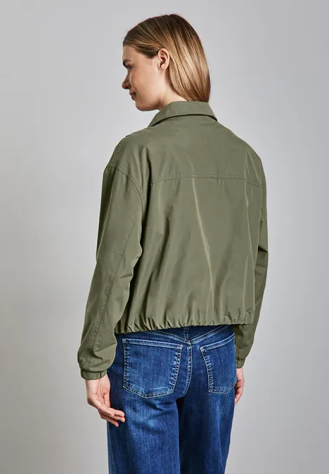 Kurze Jacke mit Stehkragen summer khaki