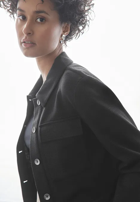 Kurze Cargo Jacke Black