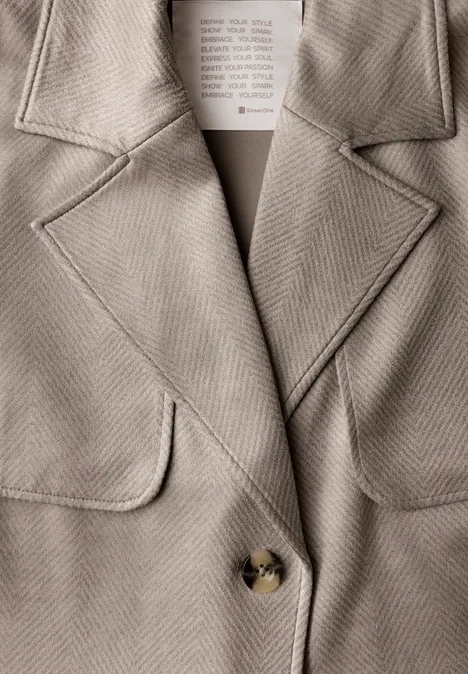 Kurze Velours Jacke breezy beige