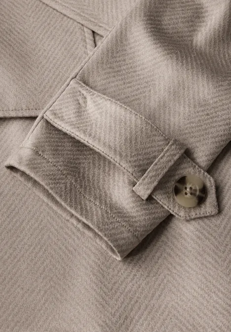 Kurze Velours Jacke breezy beige