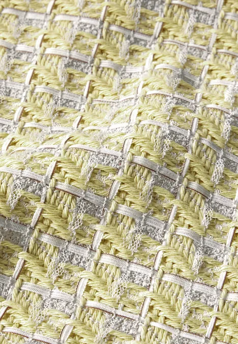 Bouclé-Jacke mellow yellow