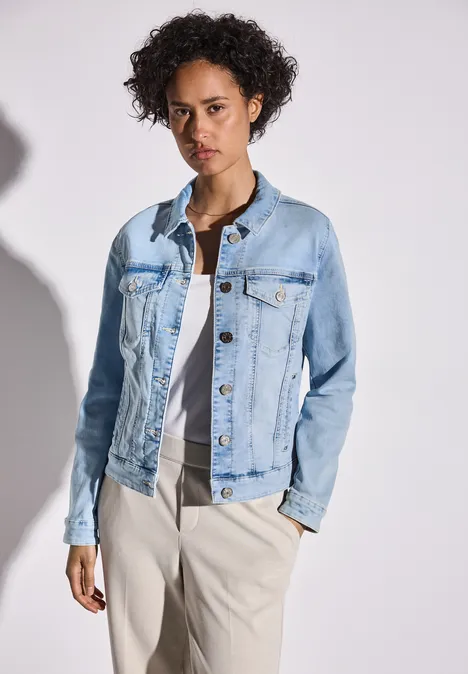 Jeansjacke im Bleached-Look Ultra bleached wash
