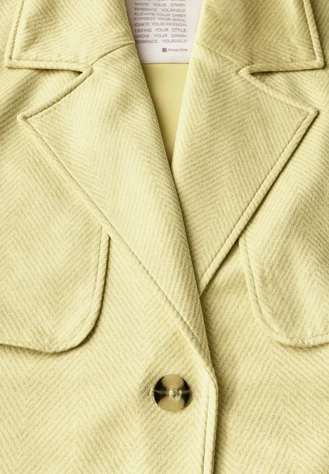 Kurze Kunstlederjacke mellow yellow