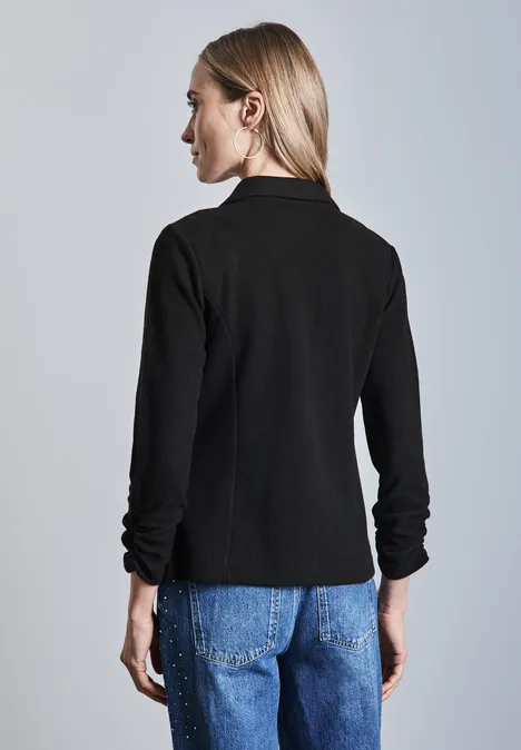Blazer mit Raffung Black