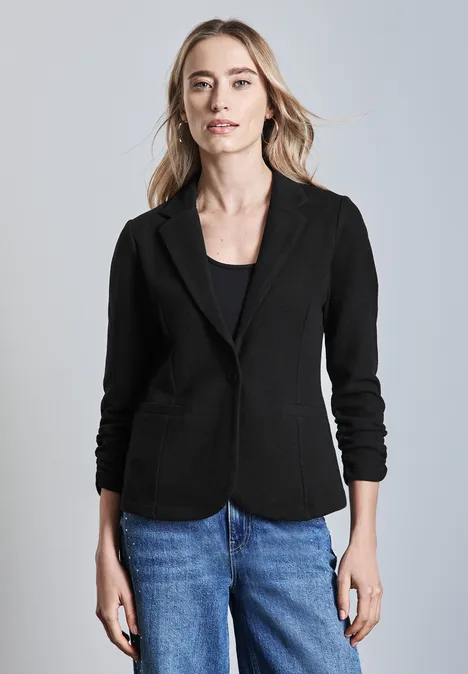 Blazer mit Raffung Black