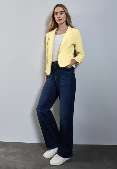 Blazer avec fronces solar yellow