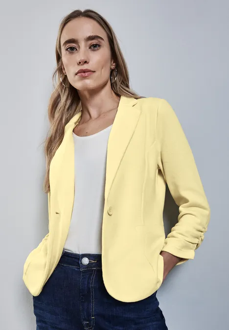 Blazer avec fronces solar yellow