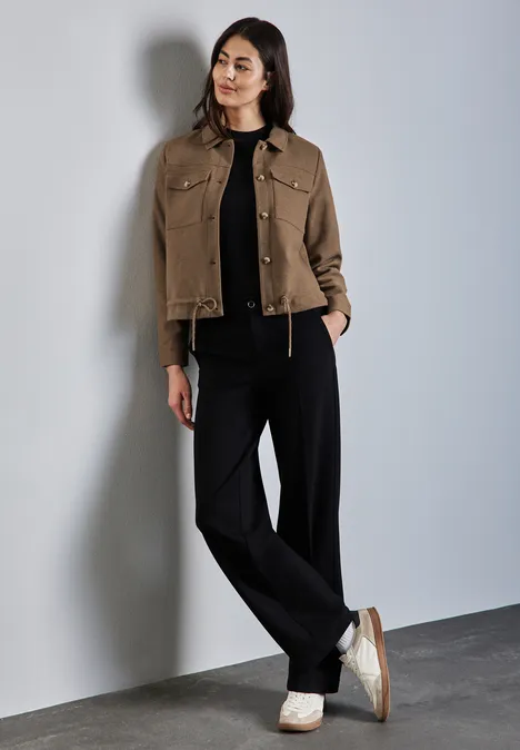 Veste en aspect laine rocky brown