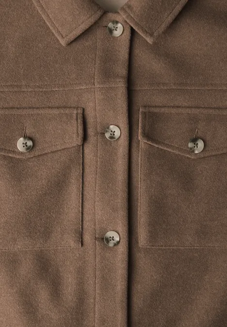 Veste en aspect laine rocky brown