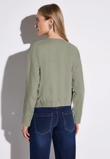 Kurzer Blouson pale mud green