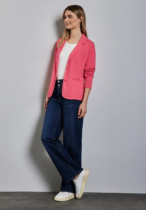 Blazer met structuur sugar coral