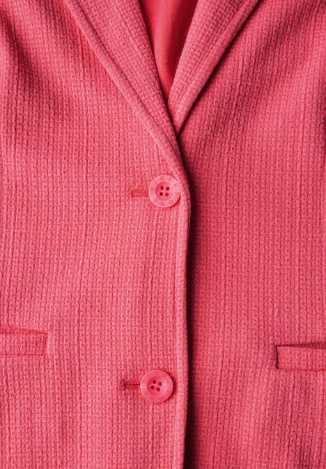 Blazer met structuur sugar coral