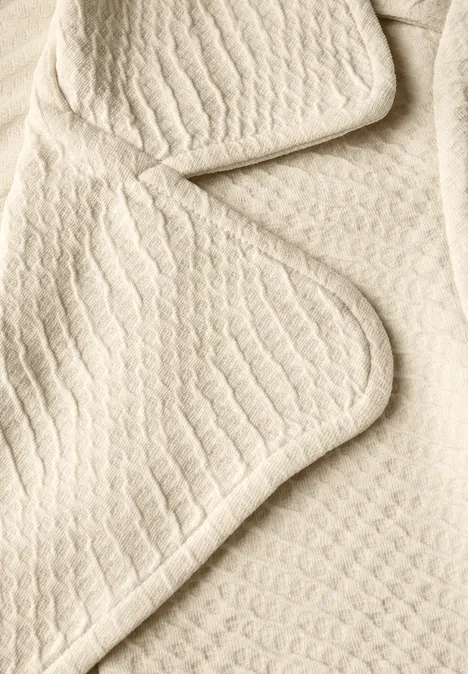 Kurzer Struktur-Trenchcoat soft beige