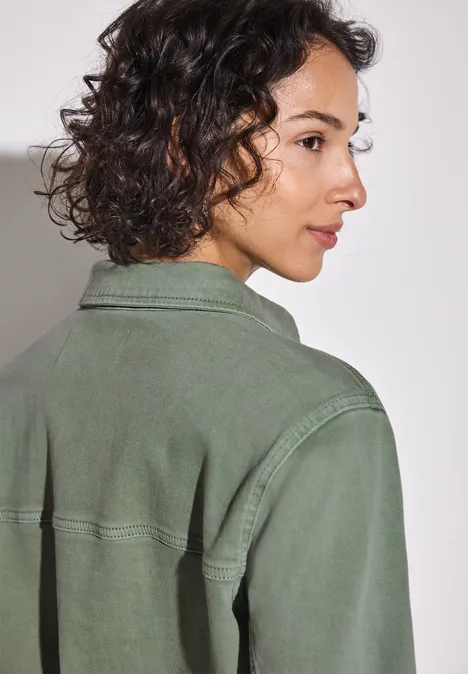 Jeans overhemd Soft Olive Washed