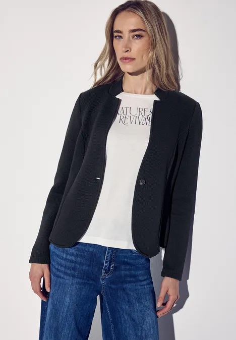 Jacquard blazer deep blue