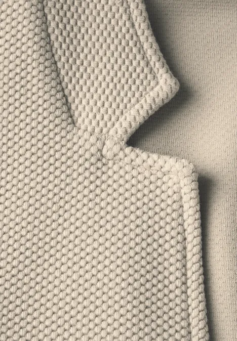 Blazer jacquard cotton beige