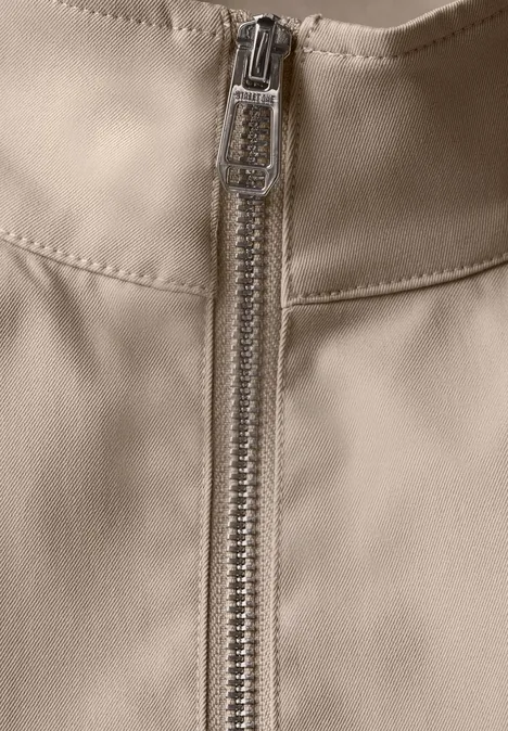 Jacke mit Stehkragen safari beige